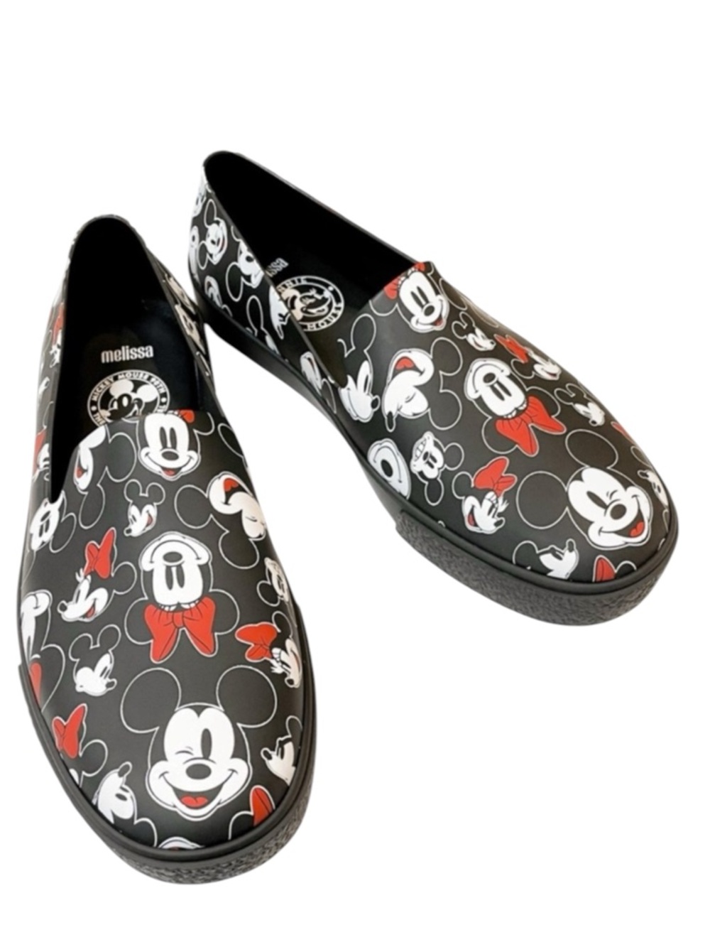 MELISSA Mickey Mouse Slip-On Shoes - Black and Red Size 6 — BRAND NEW W/O BOX!!!